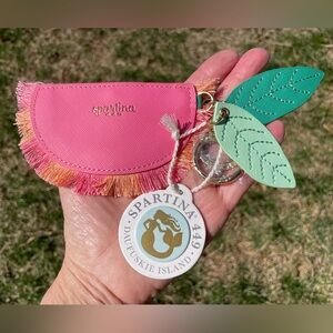 Spartina 449 Pink Lemonade Icon Bag Charm/ Key Chain- New with tags